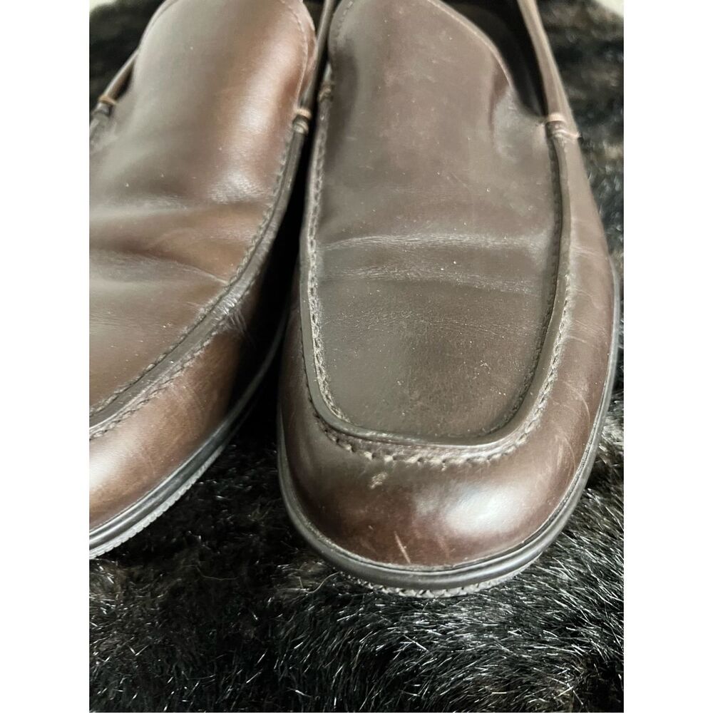 Prada 4d 1645 leather coffee brown loafer shoe 9 - Picture 2 of 10